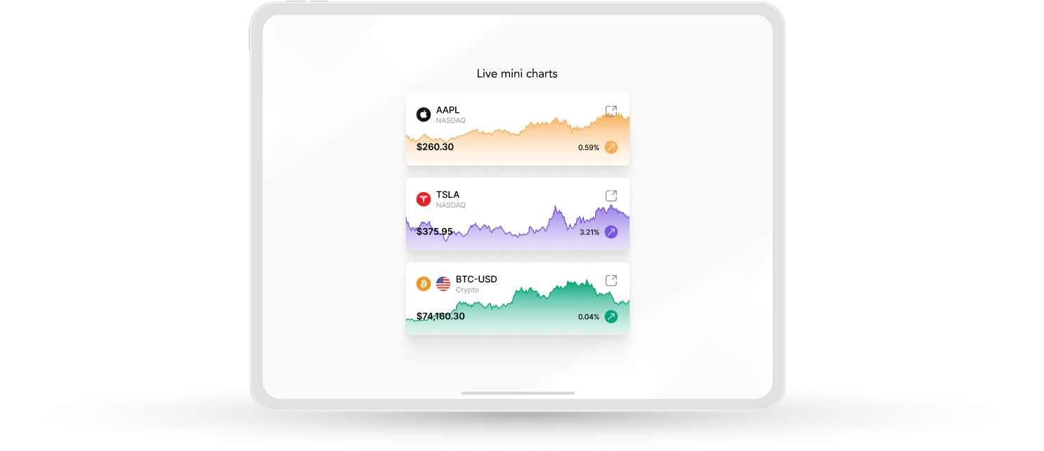 Financial Widgets preview